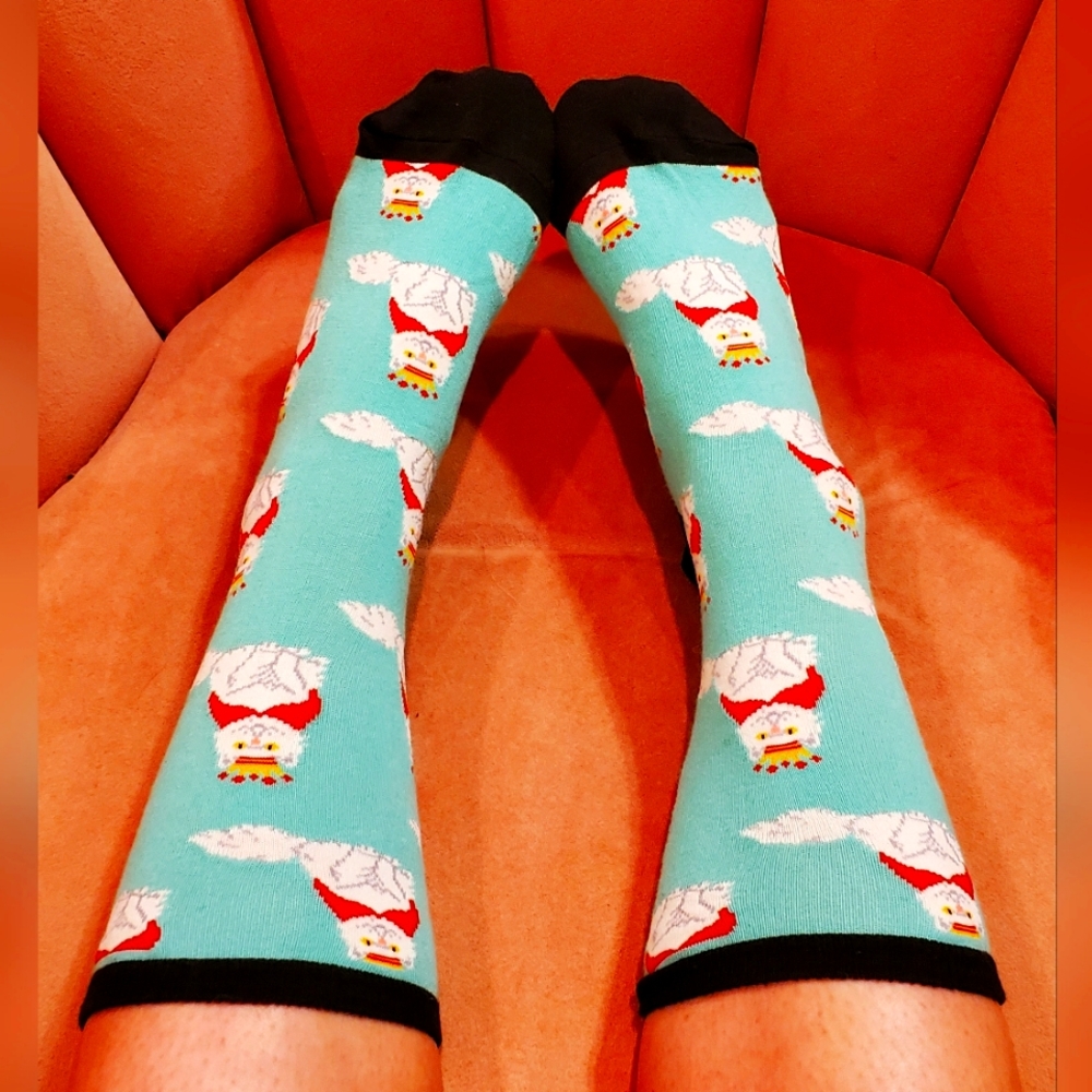 Teal Cat Print Socks